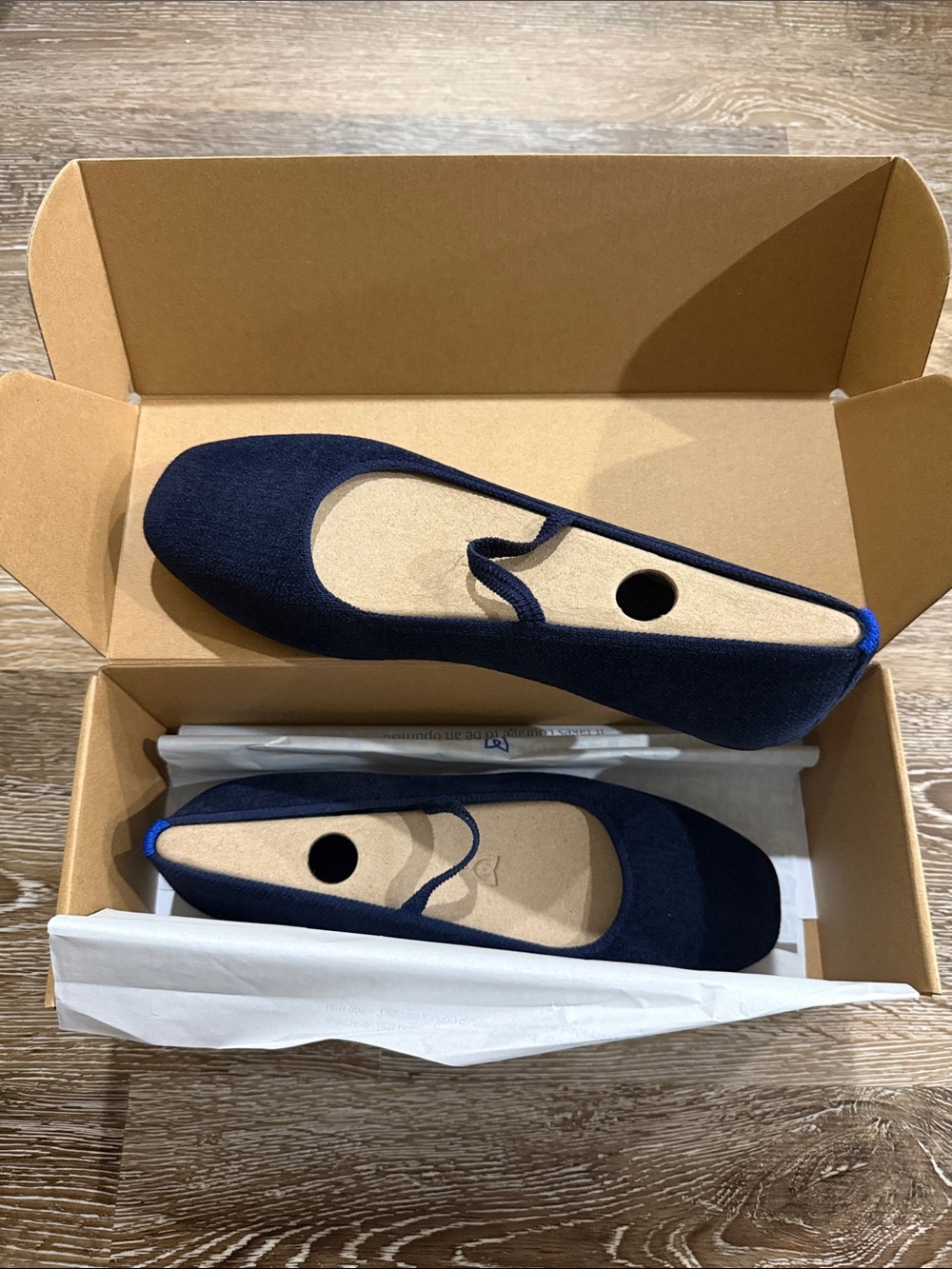 Rothy’s The Max Square Mary Jane in ReVelvet™ Navy